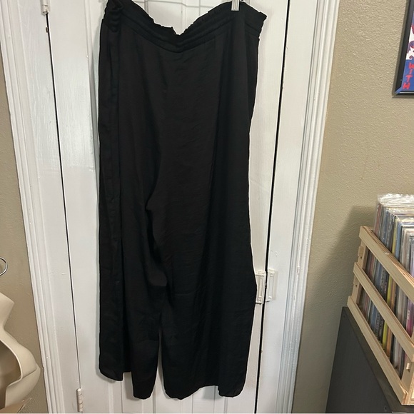 Summersalt The Silky Luxe Palazzo Pants with Ties Black Plus Size 2X 2XL J2 - Picture 3 of 7